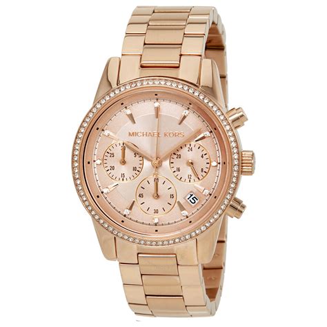 michael kors uhren damen chronograph mk6357|Amazon.com: Michael Kors Ritz Chronograph Rose .